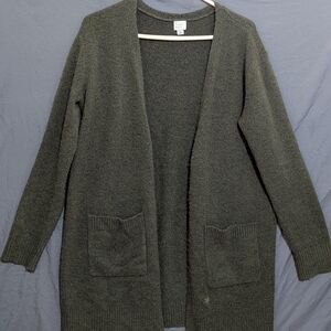 a new day Dark Green Open Front Cardigan